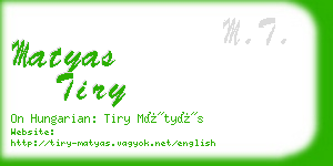 matyas tiry business card